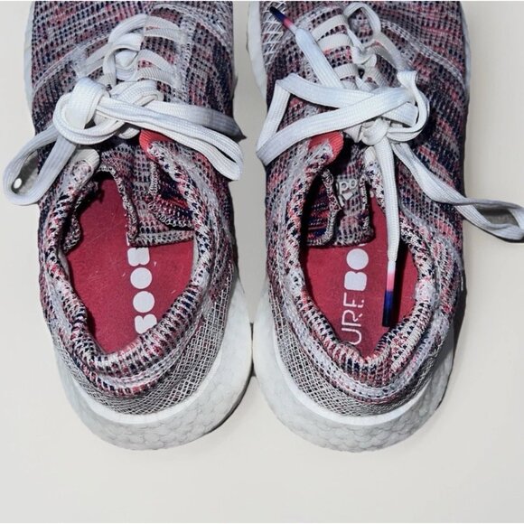 Adidas PureBoost Go Womens Size 9 Cloud White Shock Red Running Shoes Used - Picture 6 of 15
